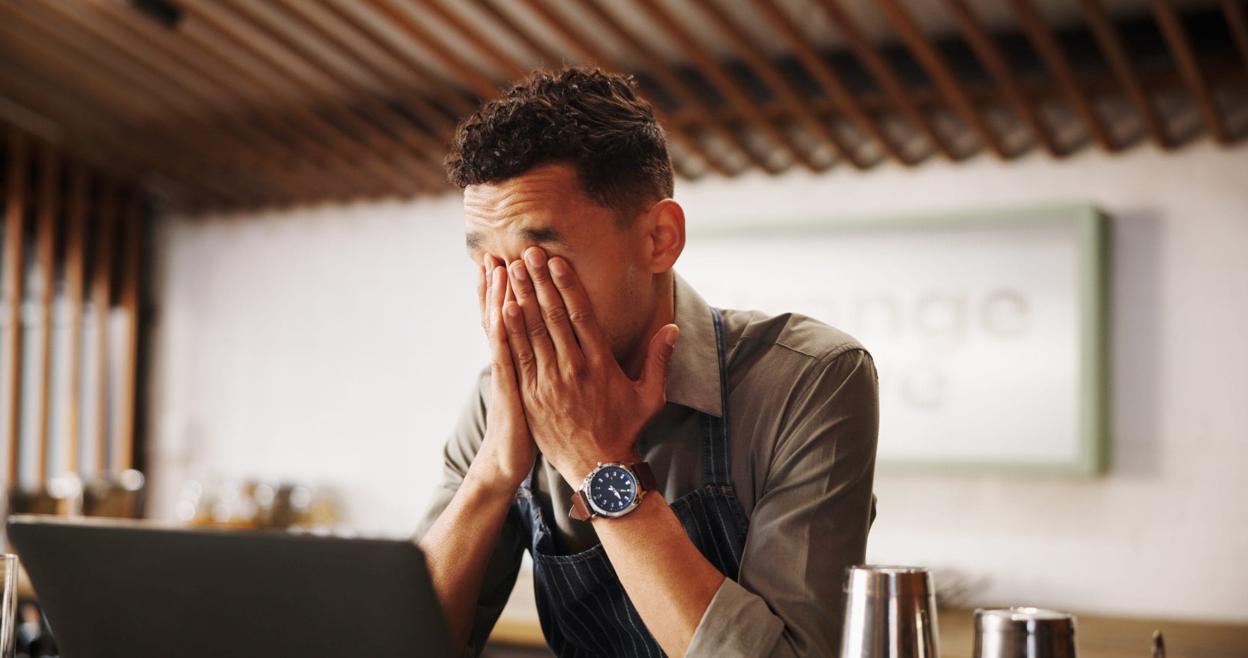 A man frustrated by his current place of employment