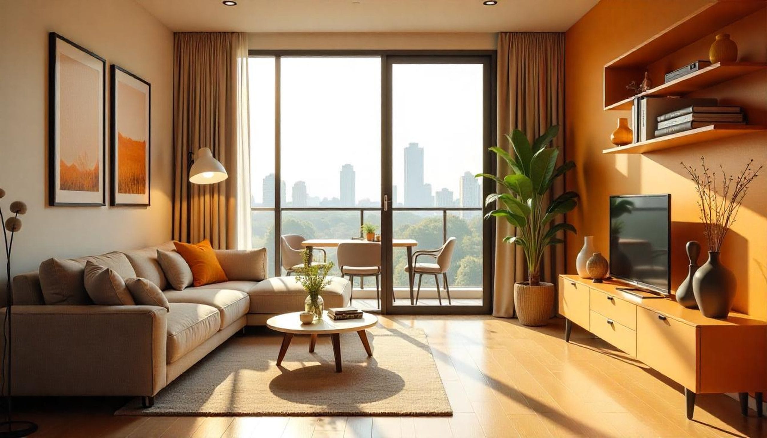 A tiny apartment, which has been decorated with care and special choices.