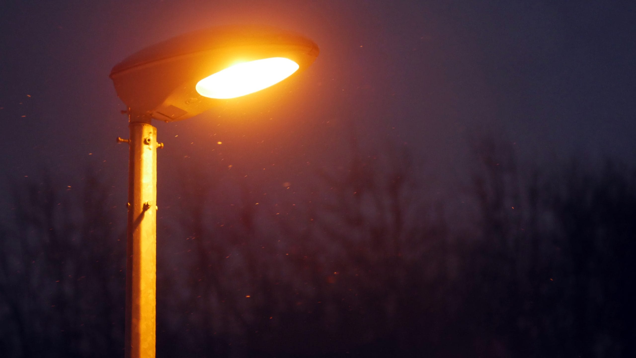 A streelight in public, which may often have cameras that track you without your consent