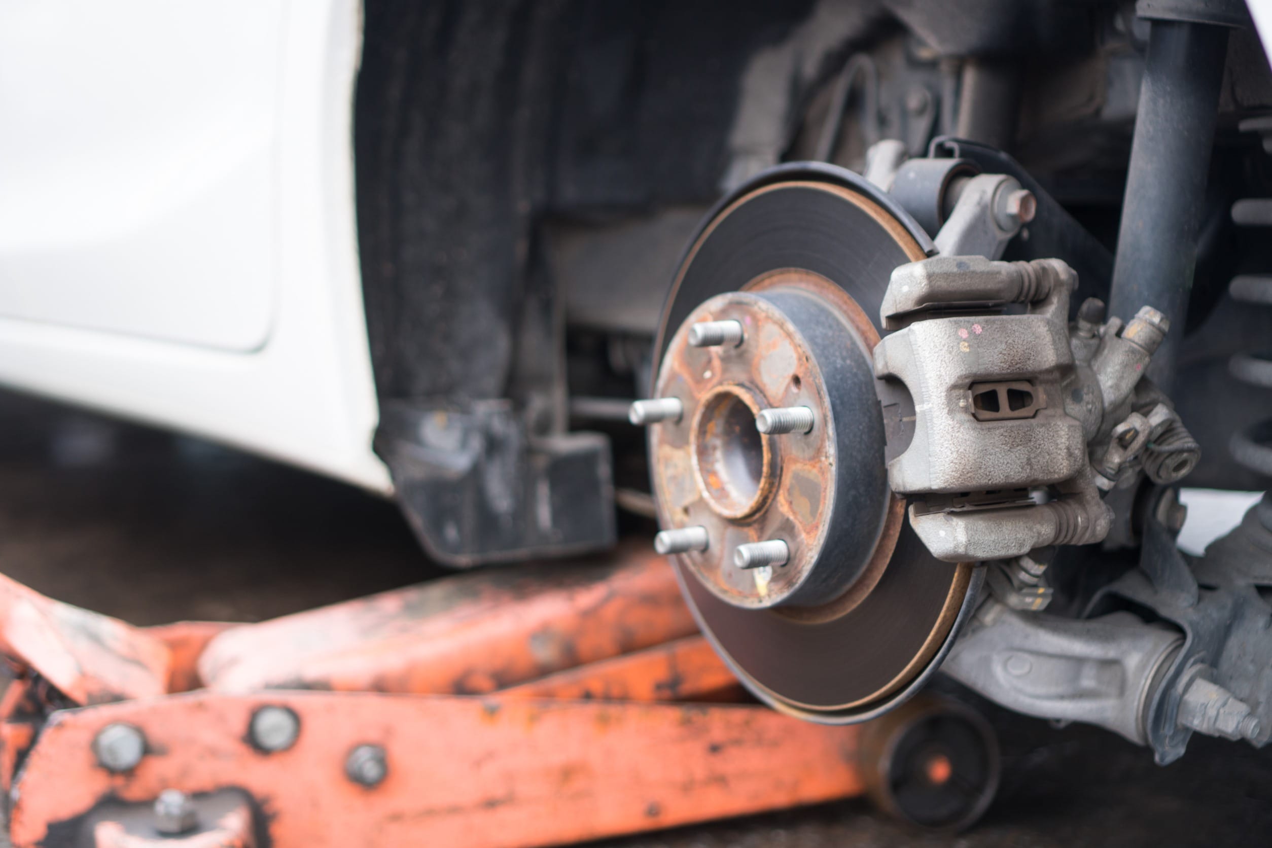 Inspecting Brake Pads and Rotors