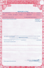 Maryland Security Interest Filing
